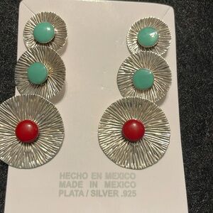 Beautiful Sterling silver earrings 925  From Taxco México